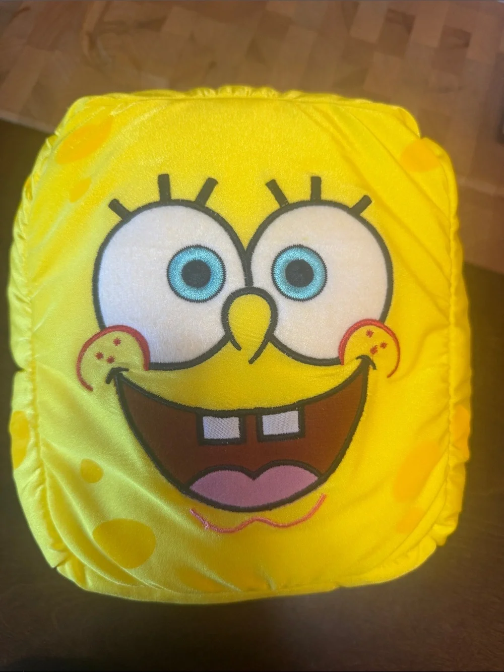 Kids SpongeBob SquarePants squishy backpack with zipper top for storage